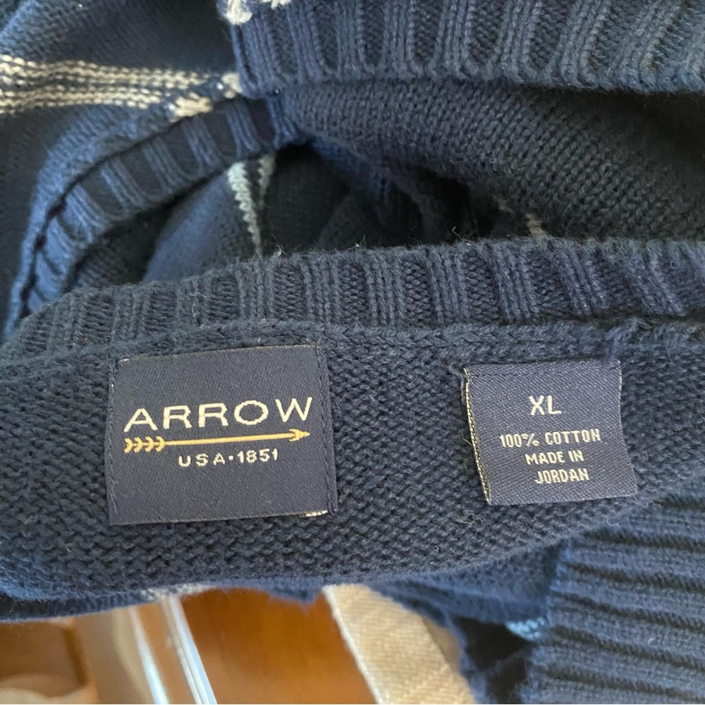 Arrow XL Blue Striped Sweater - Picture 4 of 5